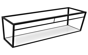 pesuallasteline hyllyllä ARUBA 138.4x40x49 cm, matta musta